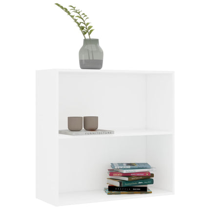 bogreol 80x30x76,5 cm konstrueret træ hvid