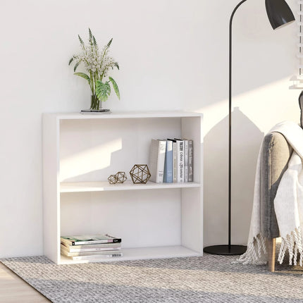 bogreol 80x30x76,5 cm konstrueret træ hvid