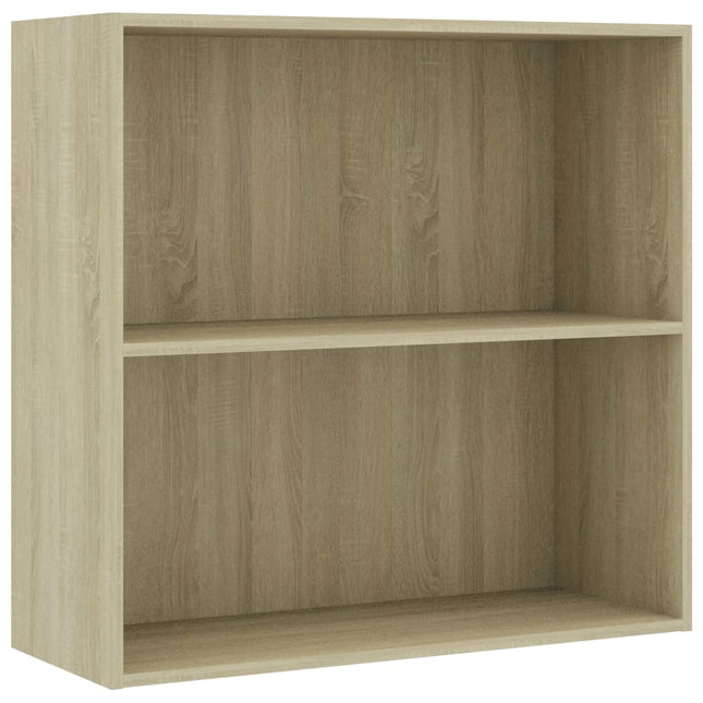 bogreol 80x30x76,5 cm konstrueret træ sonoma-eg