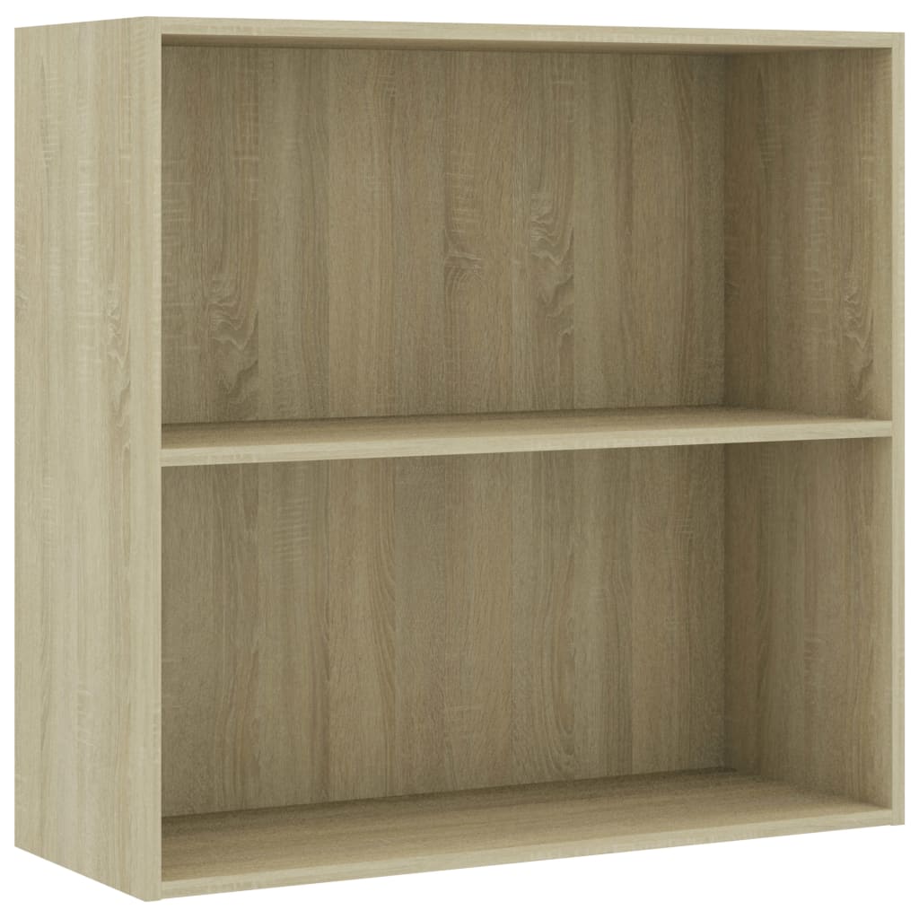bogreol 80x30x76,5 cm konstrueret træ sonoma-eg billede