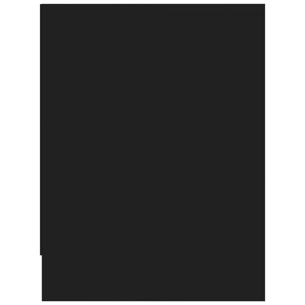 sengeborde 2 stk. 40x30x40 cm konstrueret træ sort