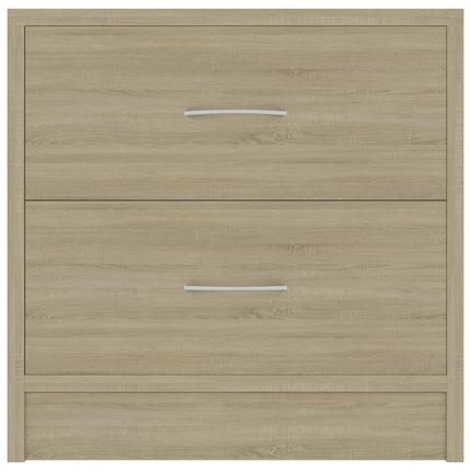 sengeborde 2 stk. 40x30x40 cm konstrueret træ sonoma-eg