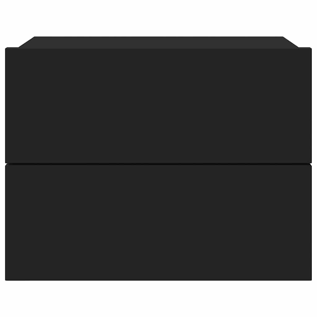 sengebord 40x30x30 cm konstrueret træ sort