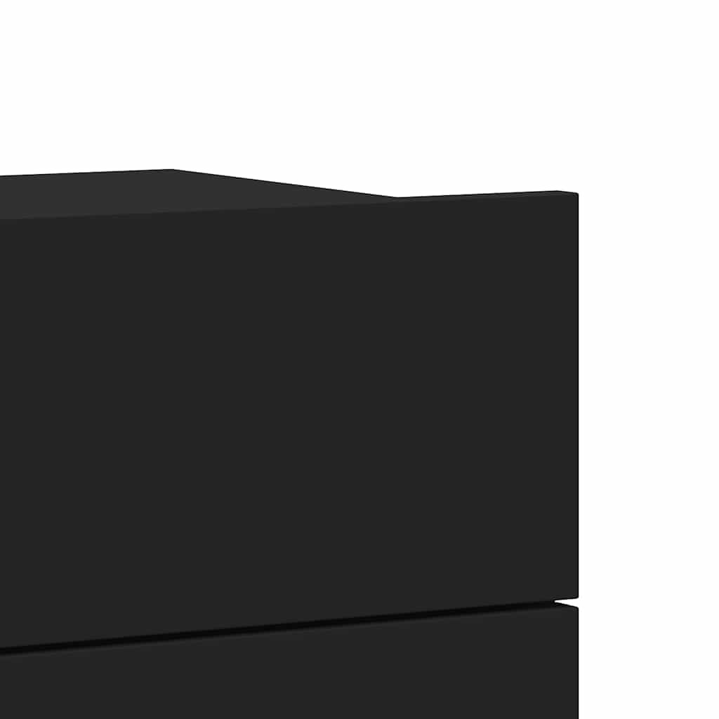 sengebord 40x30x30 cm konstrueret træ sort