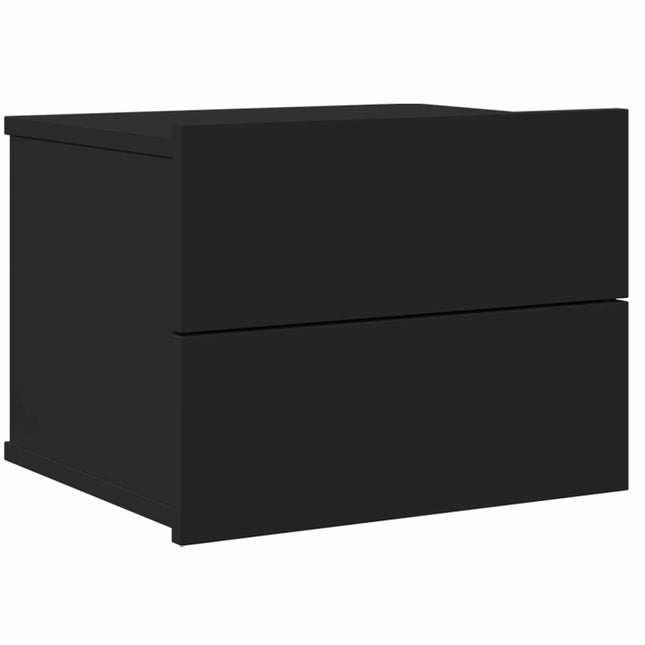 sengebord 40x30x30 cm konstrueret træ sort