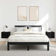 sengeborde 2 stk. 40x30x30 cm konstrueret træ Sort