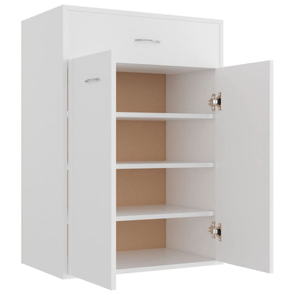 skoskab 60x35,5x84 cm konstrueret træ hvid