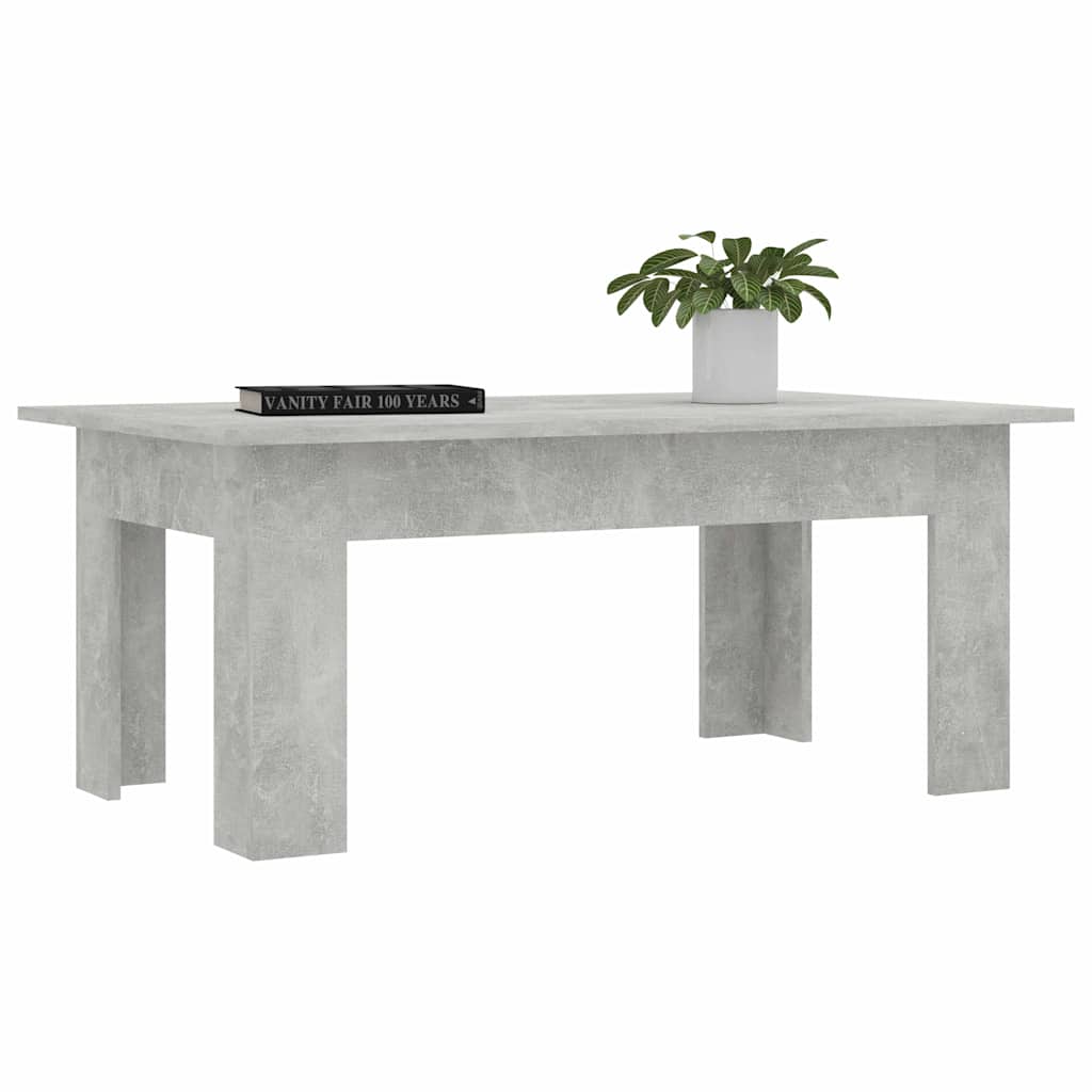sofabord 100x60x42 cm konstrueret træ betongrå