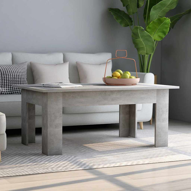 sofabord 100x60x42 cm konstrueret træ betongrå