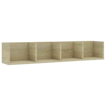 CD-hylde 100x18x18 cm konstrueret træ sonoma-eg