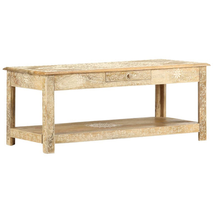 sofabord 110 x 50 x 45 cm håndmalet massivt mangotræ