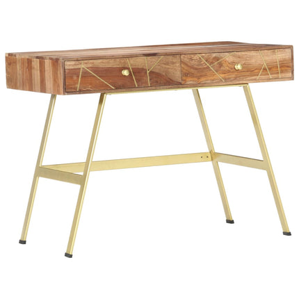 skrivebord med skuffer 100x55x75 cm massivt akacietræ