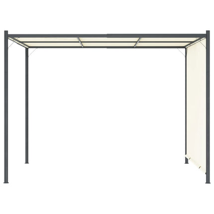 pergola med justérbart tag 3x3 m stål cremefarvet