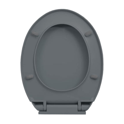 toiletsæde med soft close oval grå