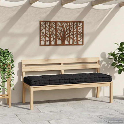 hynde til pallesofa 120x80x10 cm bomuld sort