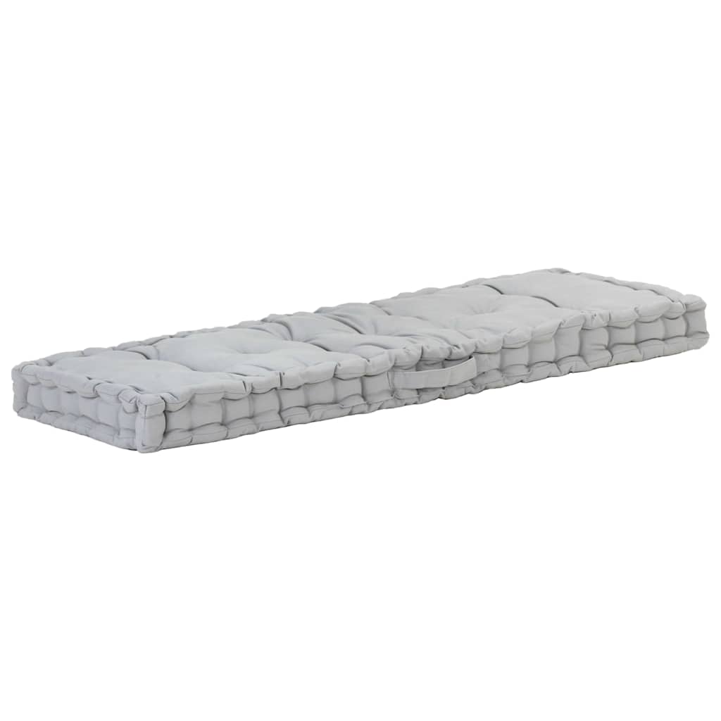 hynde til pallesofa 120x40x7 cm bomuld grå