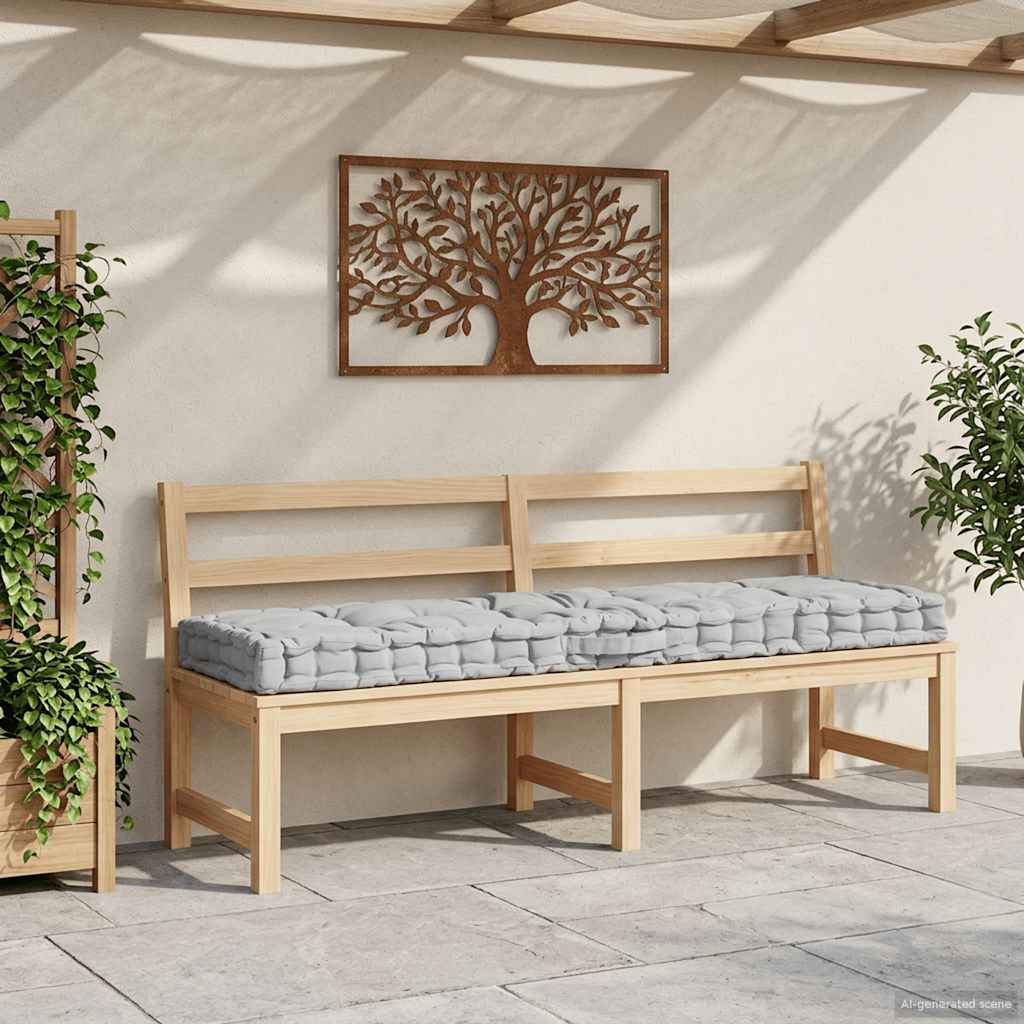 hynde til pallesofa 120x40x7 cm bomuld grå
