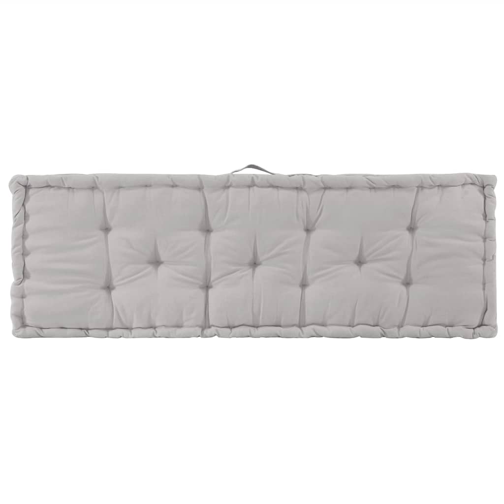 hynde til pallesofa 120x40x7 cm bomuld grå