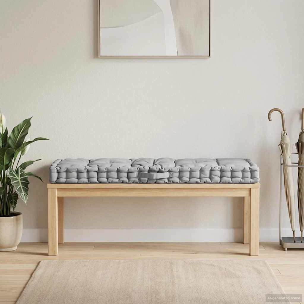 hynde til pallesofa 120x40x7 cm bomuld grå