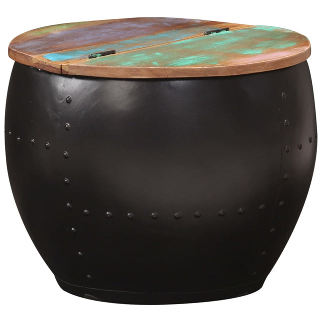 sofabord 53x43 cm massivt genbrugstræ