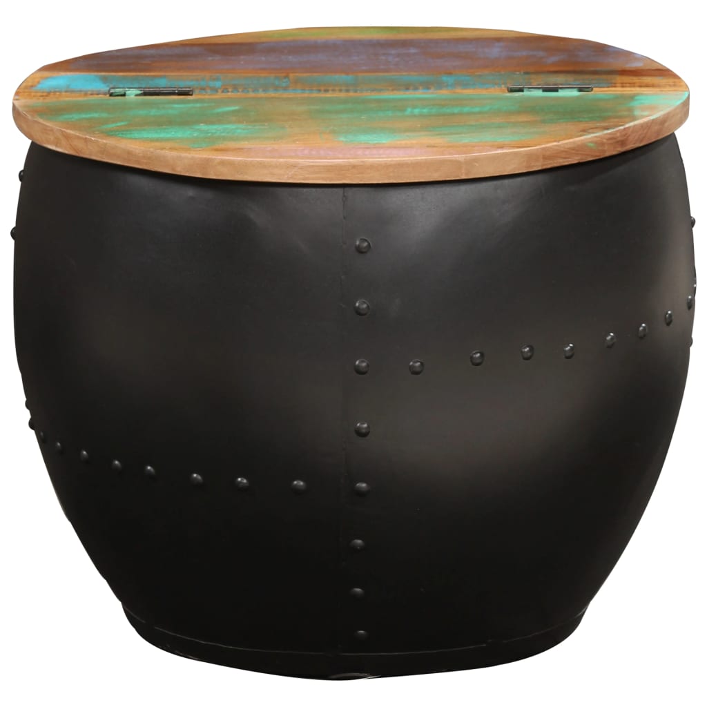 sofabord 53x43 cm massivt genbrugstræ