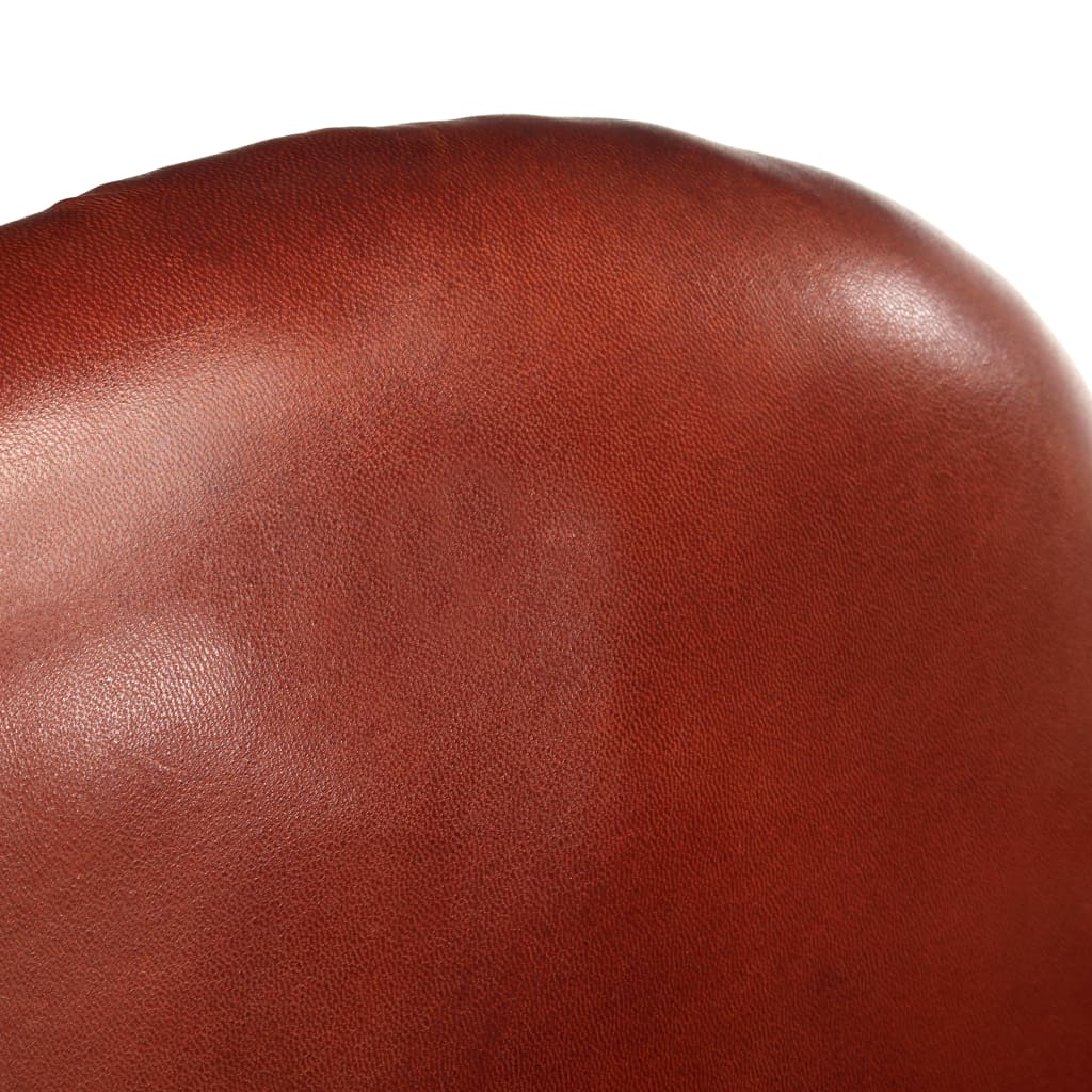 lænestol 77x65x79cm ægte skind brun