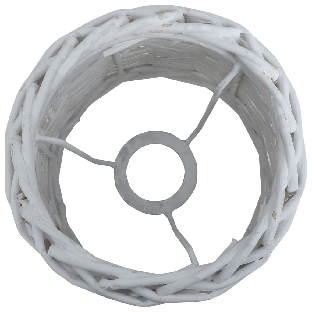 lampeskærm 25x17 cm flet hvid