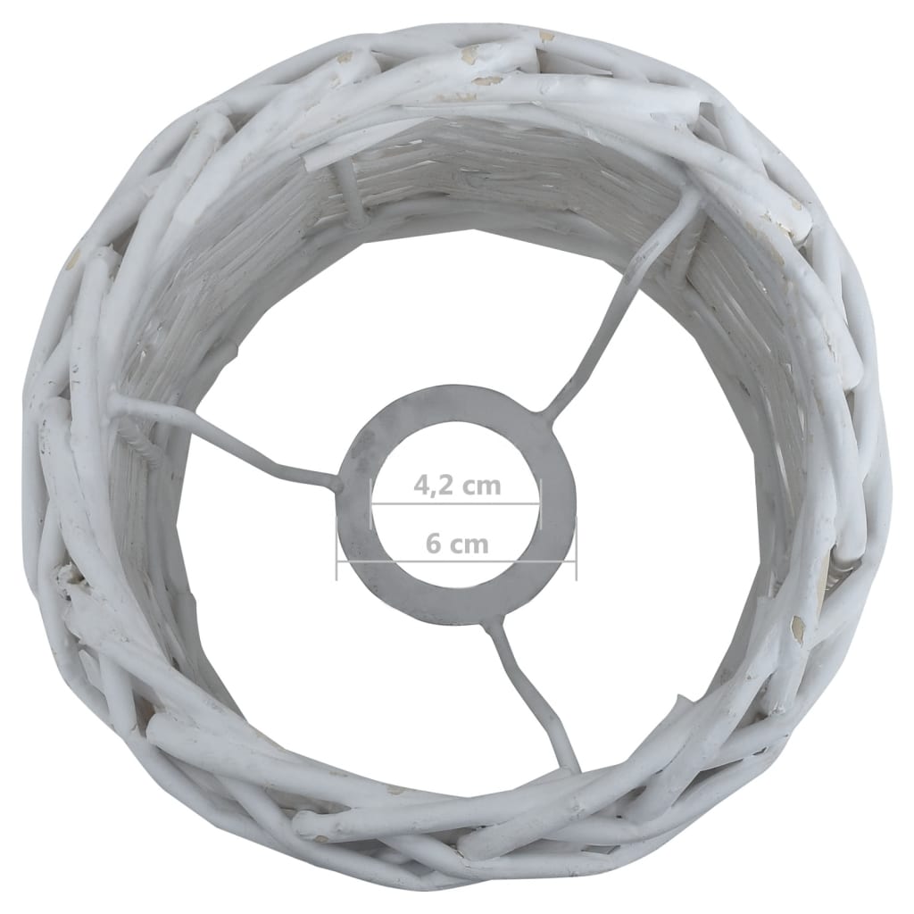 lampeskærm 25x17 cm flet hvid