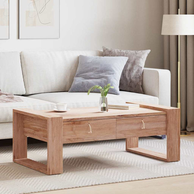 sofabord 110x60x40 cm massivt teaktræ