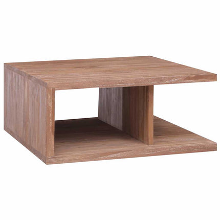 sofabord 70x70x30 cm massivt teaktræ