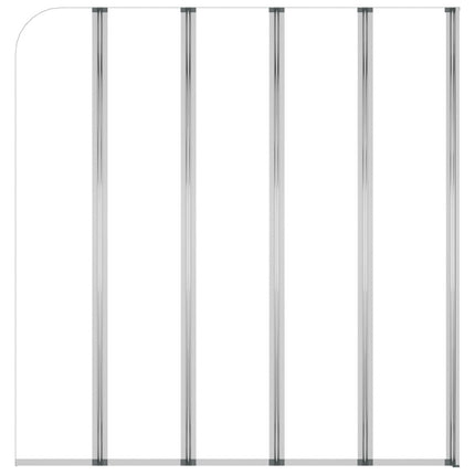 brusevæg til badekar 120x140 cm hærdet glas gennemsigtigt