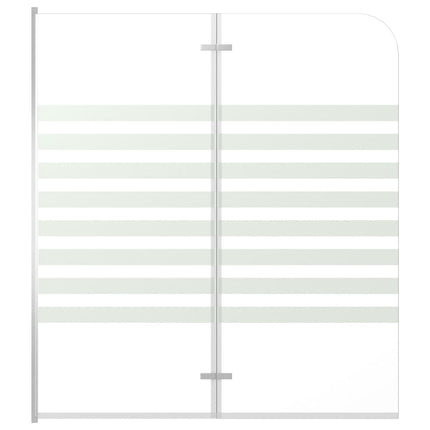 brusevæg til badekar 120x140 cm hærdet glas stribet