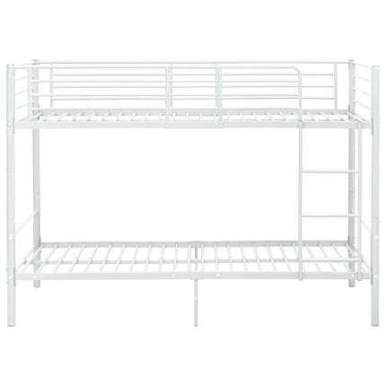 køjeseng 90x200 cm metal hvid