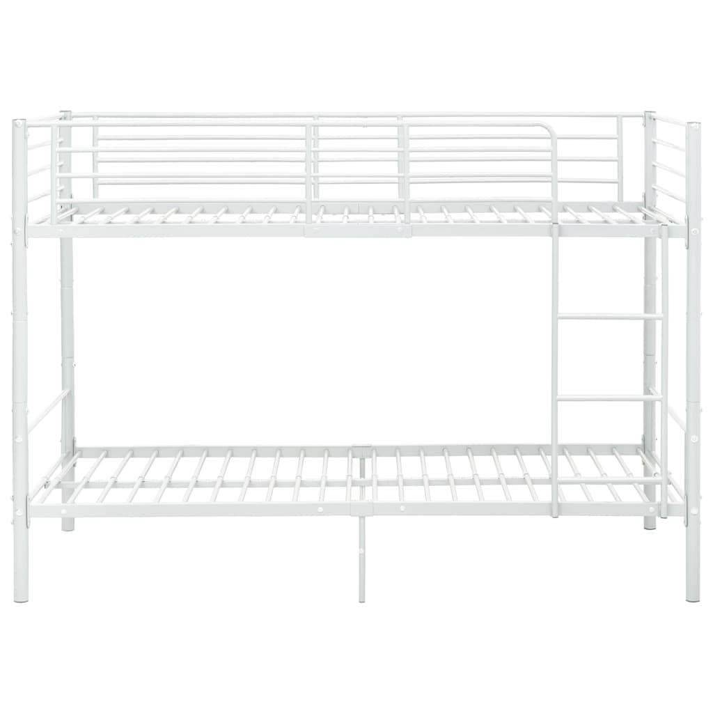køjeseng 90x200 cm metal hvid