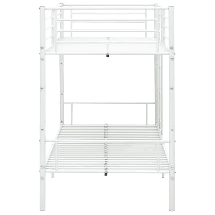 køjeseng 90x200 cm metal hvid