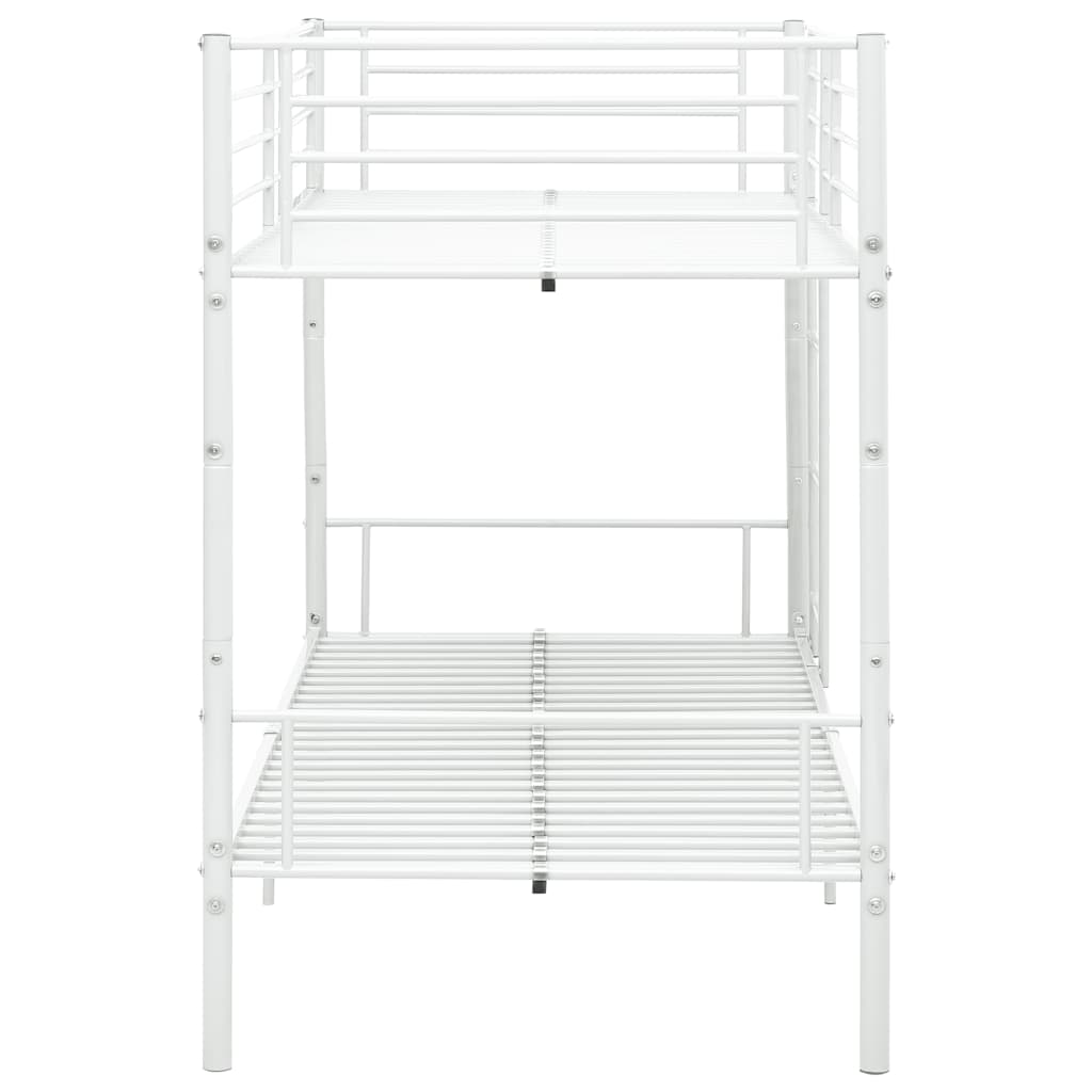køjeseng 90x200 cm metal hvid