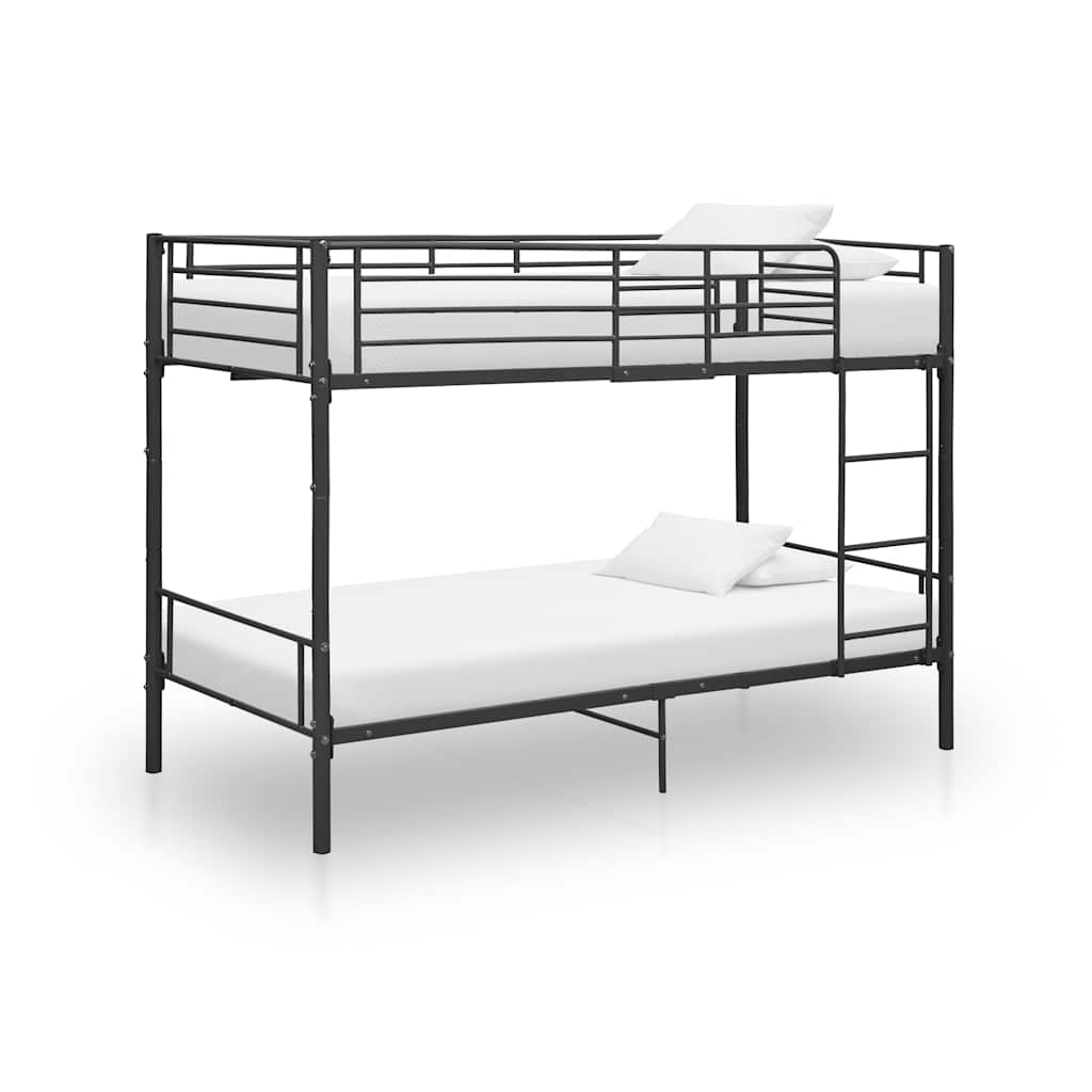 køjeseng 90x200 cm metal sort