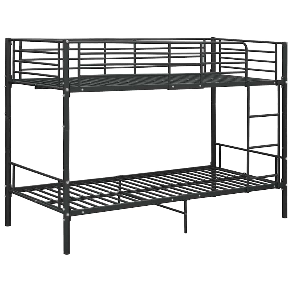 køjeseng 90x200 cm metal sort