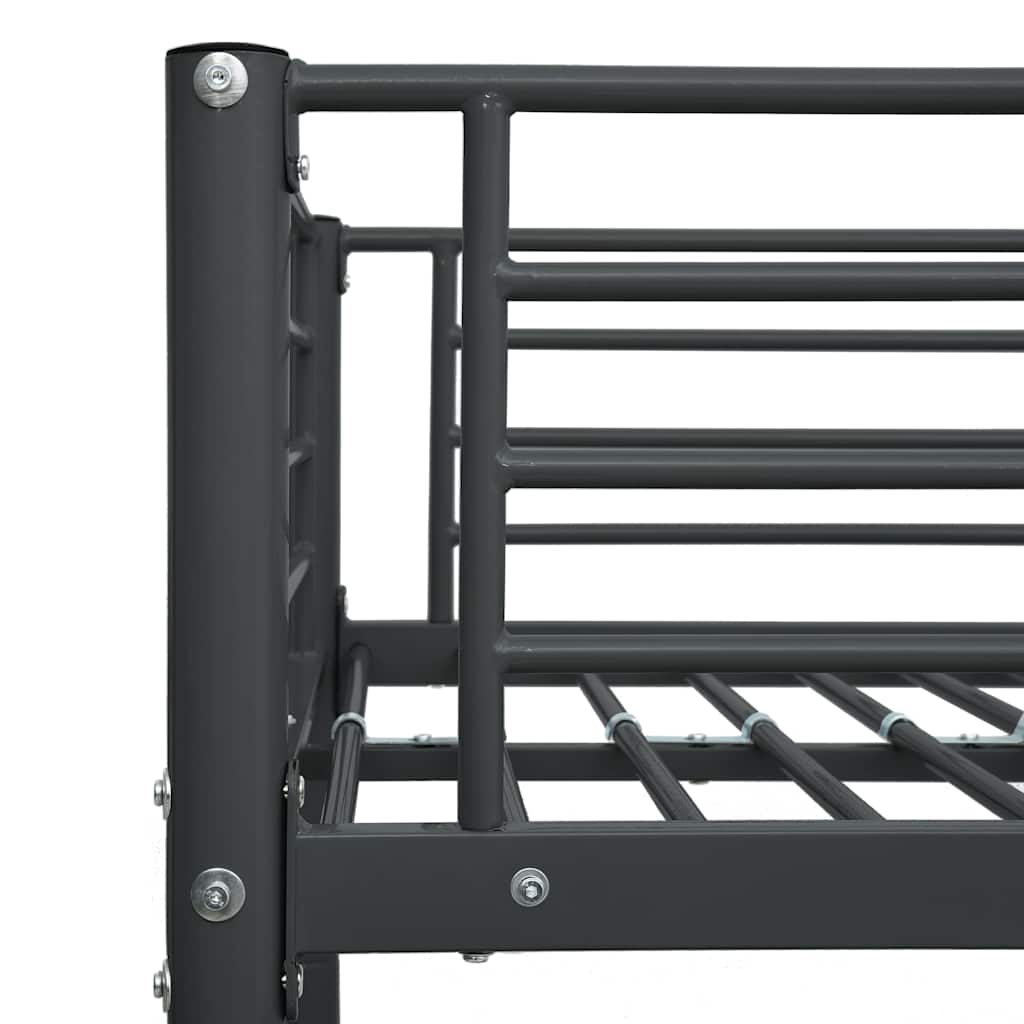 køjeseng 90x200 cm metal sort