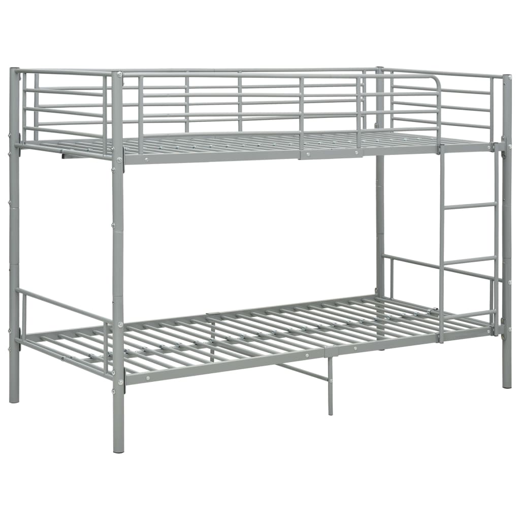 køjeseng 90x200 cm metal grå