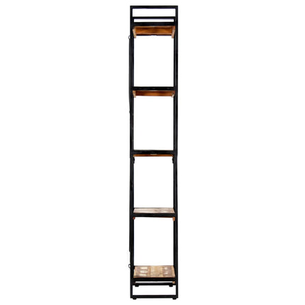 bogreol med 5 hylder 60x30x180 cm massivt genbrugstræ
