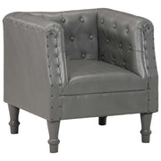 lænestol ægte skind grå