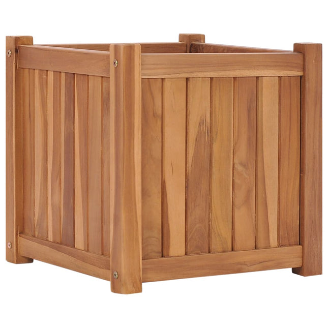 hævet plantekasse 40x40x40 cm massivt teaktræ