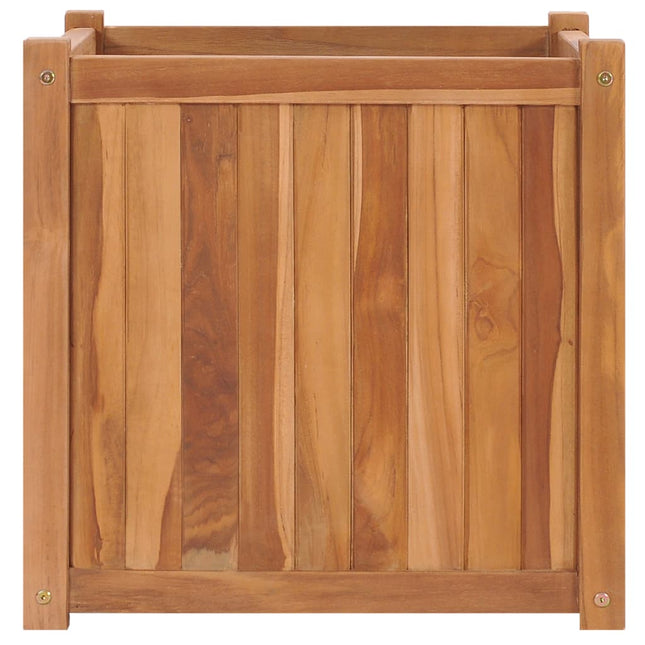 hævet plantekasse 50x50x50 cm massivt teaktræ