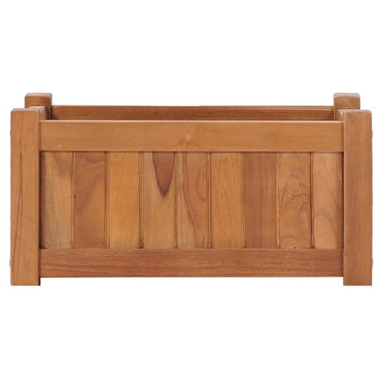 hævet plantekasse 50x25x25 cm massivt teaktræ