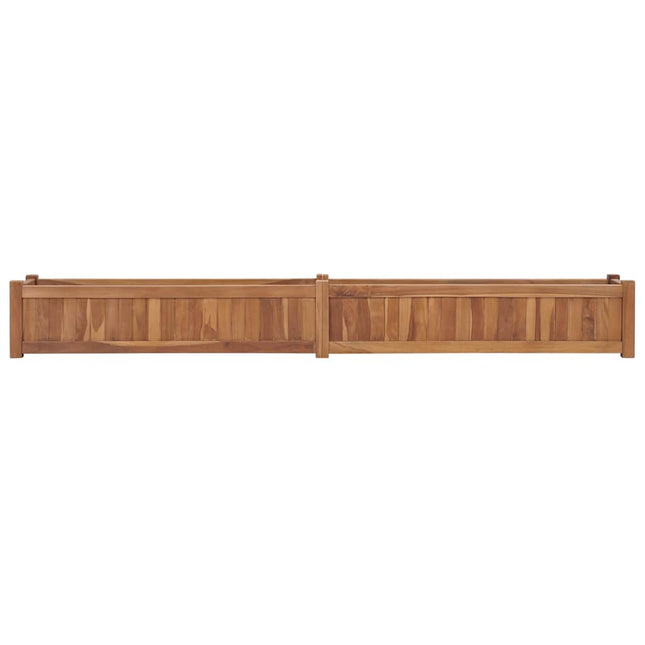 hævet plantekasse 200x30x25 cm massivt teaktræ