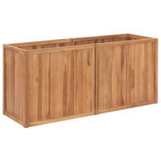 hævet plantekasse 150x50x70 cm massivt teaktræ