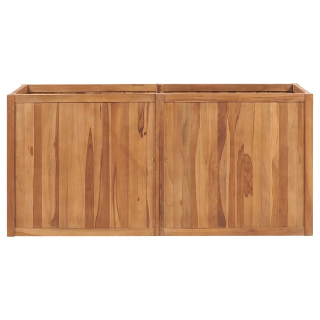 hævet plantekasse 150x50x70 cm massivt teaktræ