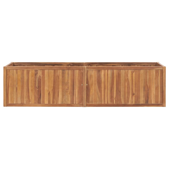 hævet plantekasse 200x50x50 cm massivt teaktræ