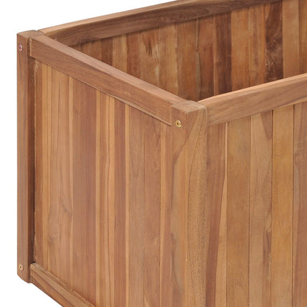 hævet plantekasse 200x50x50 cm massivt teaktræ
